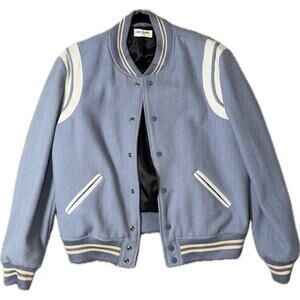 Saint Laurent 2016 Teddy Varsity Jacket Black XL Luxury Streetwear Bomber